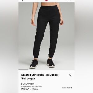 Lululemon state high rise black jogger